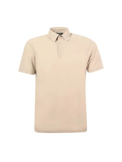 Zanone Ice Cotton Polo In Beige