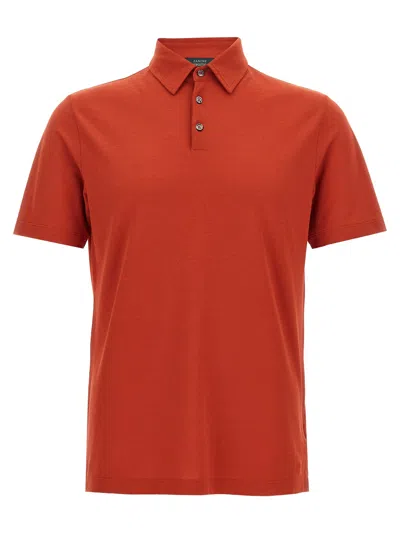 ZANONE ICE COTTON POLO ORANGE