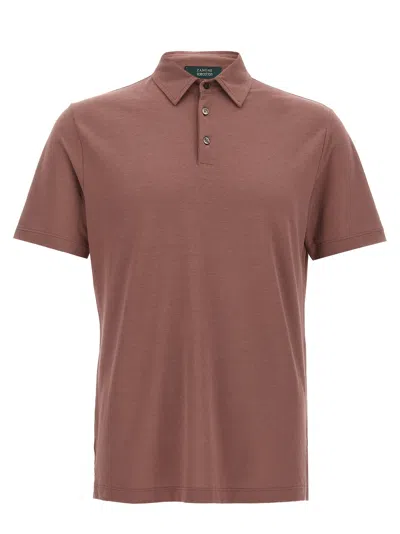 ZANONE ICE COTTON POLO BROWN
