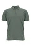 Zanone Dark Grey Cotton Polo Shirt