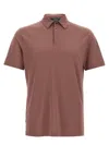 Zanone 'ice Cotton' Polo Shirt In Brown