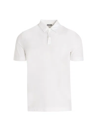 Zanone Ice Cotton Polo Shirt In White