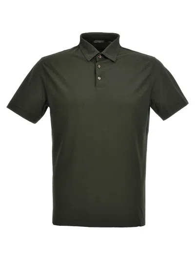 Zanone Ice Cotton Polo Shirt In Gray