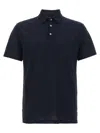 Zanone Ice Cotton Polo Shirt In Blue
