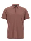 Zanone 'ice Cotton' Polo Shirt In Brown