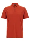 Zanone 'ice Cotton' Polo Shirt In Brown