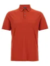 Zanone 'ice Cotton' Polo Shirt In Brown