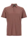 Zanone 'ice Cotton' Polo Shirt In Brown
