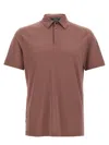 Zanone 'ice Cotton' Polo Shirt In Brown