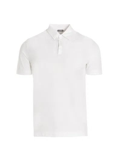 Zanone Ice Cotton Polo Shirt In White