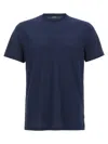 Zanone Crew Neck Plain Short Sleeves T-shirt In Blu Copiativo