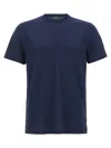 Zanone Regular-fit Cotton Knit Sweater With Ribbed Trims In Blue