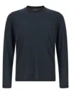 Zanone Ice Cotton Long Sleeve Crew Neck T Shirt In Blue