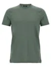 Zanone Crew Neck Ice Cotton T-shirt In Green