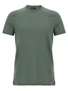 Zanone Crew Neck Ice Cotton T-shirt In Green