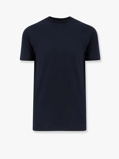 Zanone Crew-neck Short-sleeve T-shirt In Blue