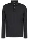 Zanone Icecotton Polo Shirt In Black
