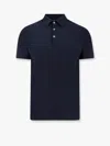 Zanone Icecotton Polo Shirt With Lateral Slits In Blue