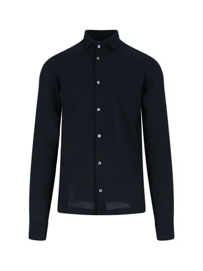 Zanone Icecotton Shirt In Blue