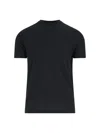 Zanone Round Neck Black Cotton T-shirt