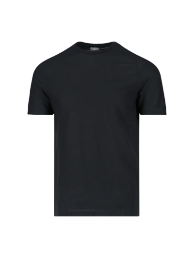 Zanone ‘icecotton' T-shirt In Black  