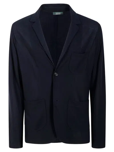Zanone Jacket In Blue Navy