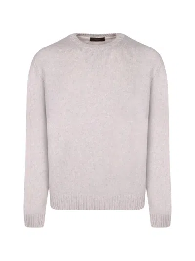 Zanone Knit Longsleeve Sweater In Pink