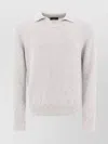 Zanone Textured Knit Polo Shirt In Soft Cotton-polyamide Blend In Gray