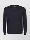 Zanone Knit V Neck Sweater In Blue