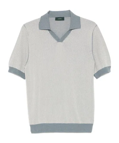ZANONE KNITTED POLO SHIRT