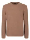 Zanone Long-sleeved Sweater In Brown