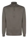 Zanone Wool Pullover In Green