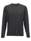 Zanone Heathered Grey Crewneck Wool Sweater With Classic Fit In Gray