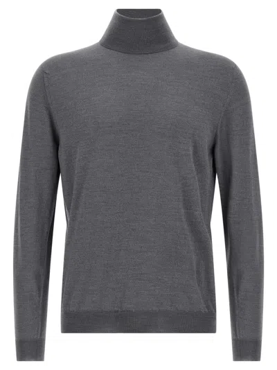 ZANONE ZANONE LIGHTWEIGHT GREY FLEXWOOL SWEATER
