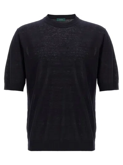 Zanone Blue Crew Neck T-shirt