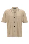 Zanone Linen Shirt In Neutral
