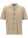 Zanone Linen Shirt In Neutral