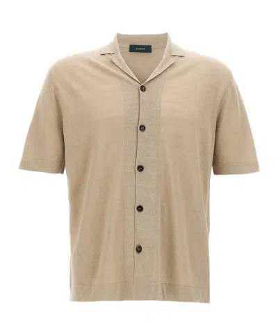 ZANONE ZANONE LAPEL SHORT-SLEEVED SHIRT