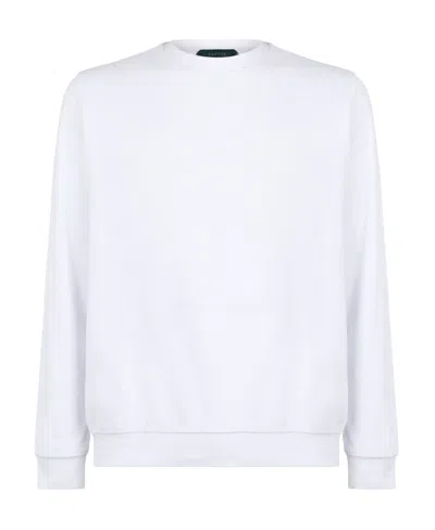 Zanone Logo Logo Hoodie In White