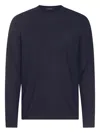 Zanone Long-sleeve Crew-neck Top In Blue