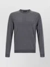 Zanone Long Sleeve Crew Neck Wool Sweater In Gray