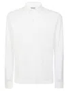 Zanone Long-sleeve Polo Shirt With Buttoned Placket In White