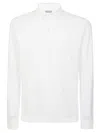 Zanone Long-sleeve Polo Shirt With Buttoned Placket In White