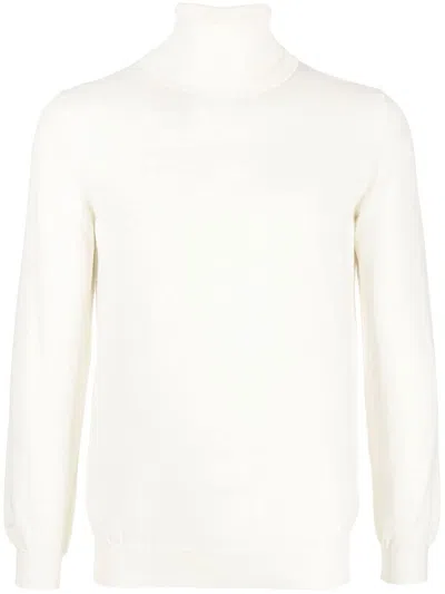 Zanone Long-sleeve Roll-neck Jumper In White
