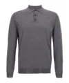 Zanone Virgin Wool Polo Shirt With Button Placket And Cuffed Sleeves