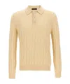 Zanone Wool Braided Pattern Polo Shirt