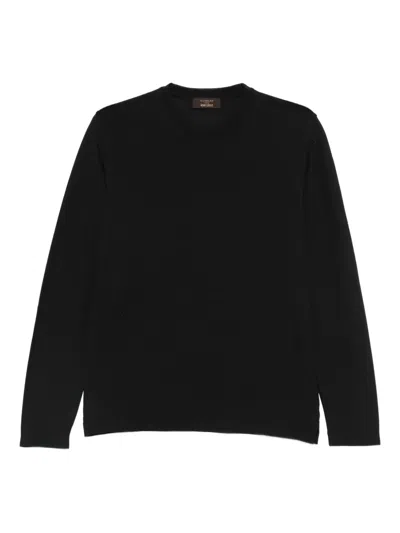 Zanone Long-sleeve T-shirt In Black