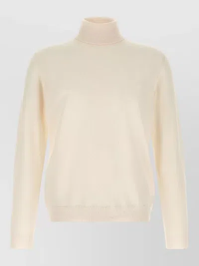 Zanone Long Sleeve Turtleneck Regular Fit Top In Neutral