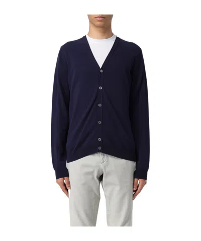 Zanone Long-sleeved Cardigan In Black
