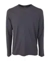 Zanone Crew Neck Long Sleeves Plain T-shirt In Black